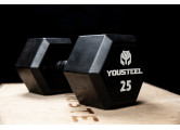 Гантель обрезиненная YouSteel HEX DB 12,5 кг