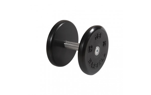 Гантель классик с вращающейся ручкой хром 12 кг MB Barbell MB-FdbEM-B12 600_380