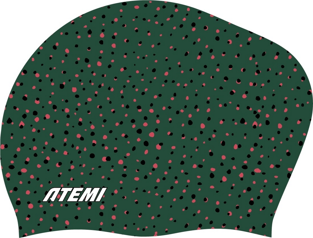 Шапочка для плавания Atemi long hair cap Point green TLH1PG принт 1054_800