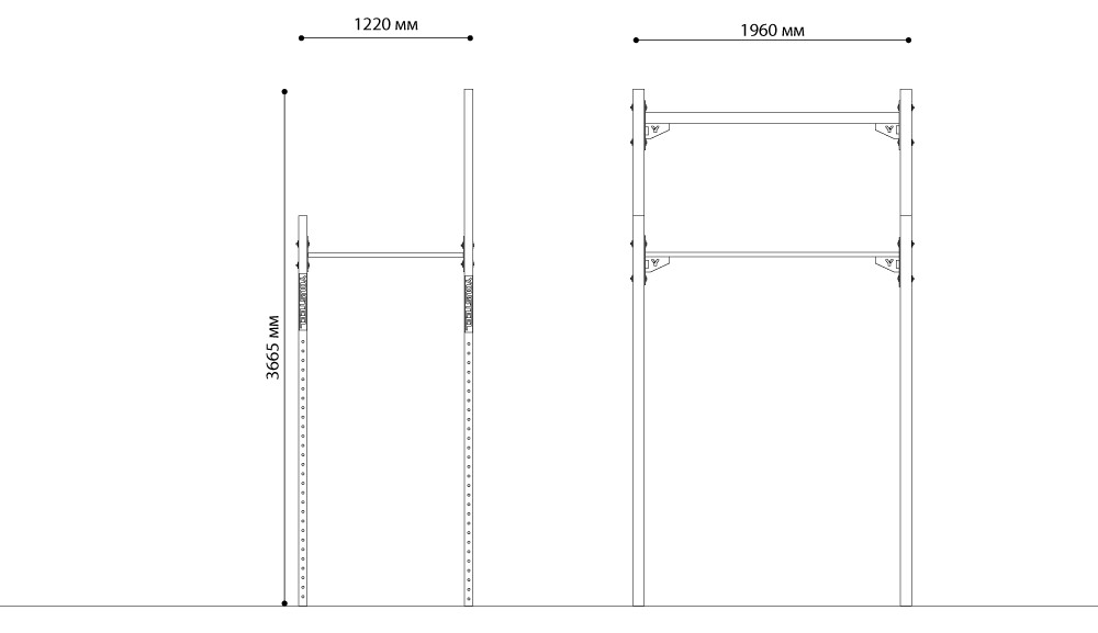 Функциональная рама YouSteel ФР-1100-1800-2 1000_577