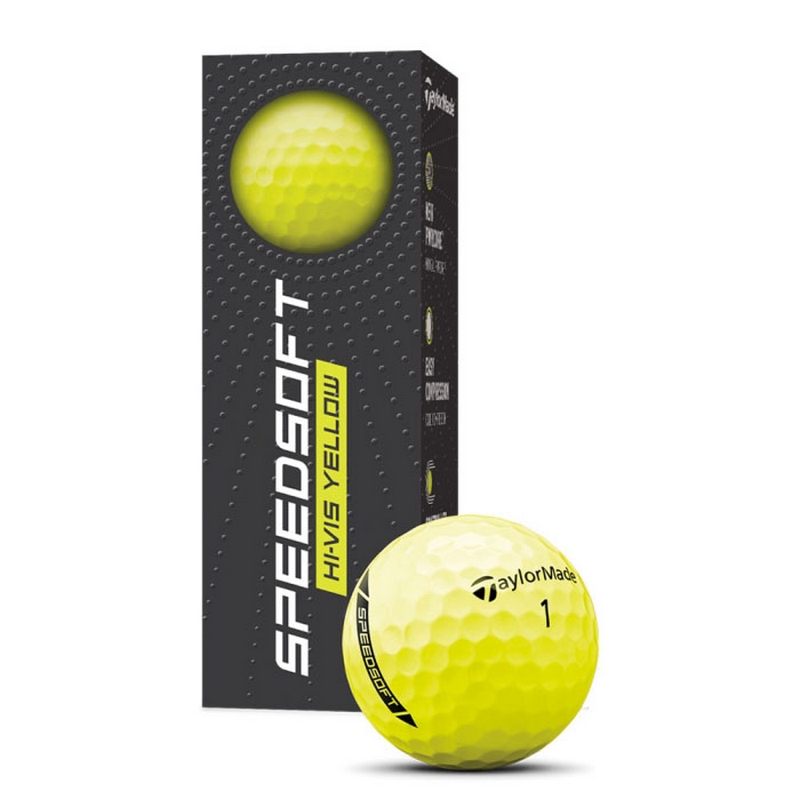 Мяч для гольфа TaylorMade SpeedSoft Yellow V9910201 желтый (3шт) 800_800