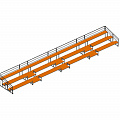 Трибуна для зрителей 3 ряда на 66 мест с перилами Spektr Sport 120_120