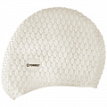 Шапочка для плавания Torres Bobbles, силикон SW-12204WH белый 120_120